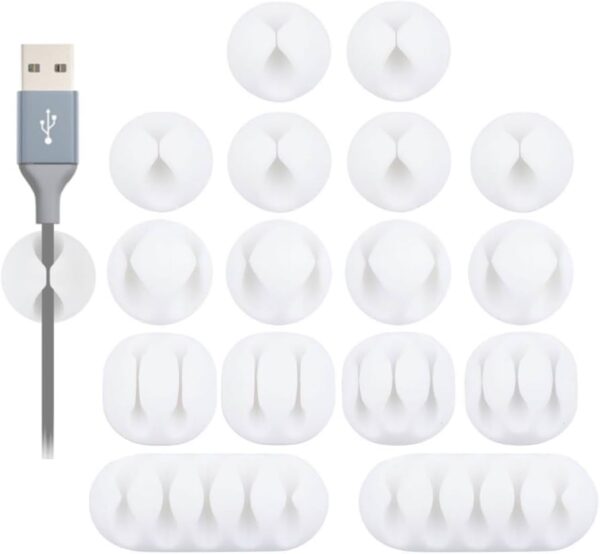 OHILL 16-Pack Self Adhesive Cord Organizers