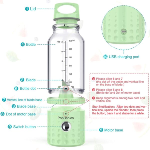 PopBabies Portable Smoothie Blender