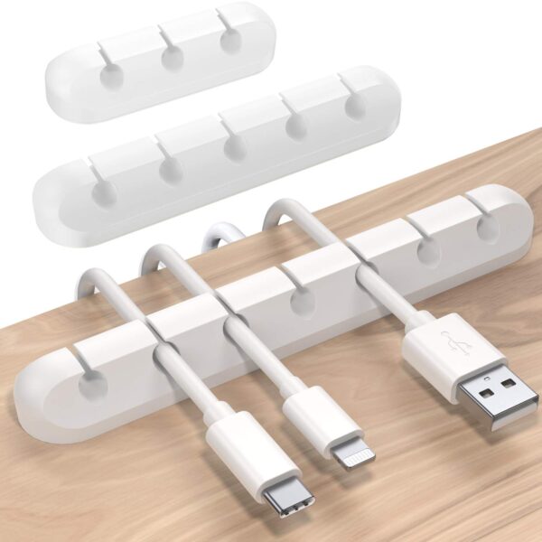 SOULWIT 3-Pack Silicone Cable Clips